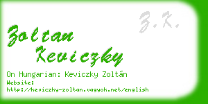 zoltan keviczky business card